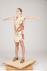 Whole Body Woman T poses Formal Slim Studio photo references